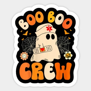 Groovy Boo Crew Nurse Funny Ghost Women Halloween Nurse Sticker